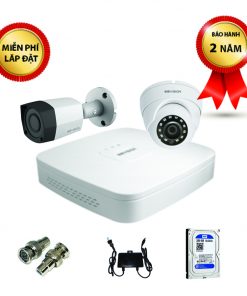 Lắp đặt trọn gói 2 Camera Kbvison KX-1003C4 + Đầu ghi KX-7104SD6+Ổ cứng 500GB