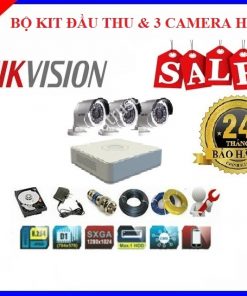 Lắp đặt trọn gói bộ 3 camera HIKVISION HD TVI 1.0M