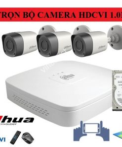 Lắp đặt trọn gói bộ 3 camera DAHUA HD CVI 1.0M