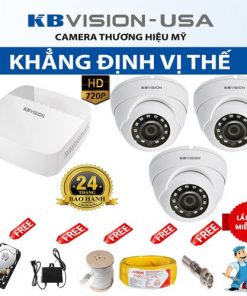 Lắp đặt trọn gói 3 Camera Kbvison KX-1003C4 + Đầu ghi KX-7104SD6+Ổ cứng 500GB